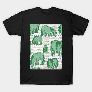 Fairisle Shetland Ponies - Green T-Shirt